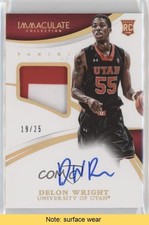2015 Panini Immaculate Collegiate Gold 19/25 Delon Wright Patch Auto READ 9pp