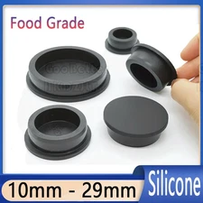 Hole Plugs End Cap Tube Round Silicone Rubber Blanking Seal Bung Black 10mm-29mm