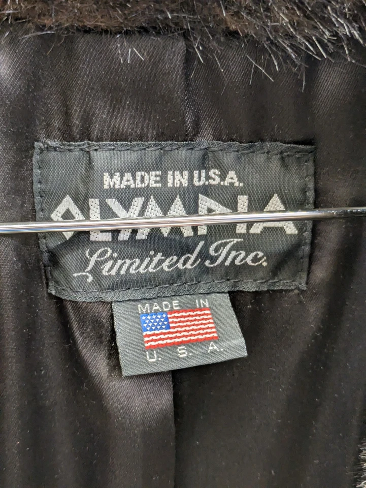 Abrigo corto vintage Olympia modacrílico para mujer talla S marrón Foto 2 de 4