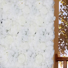 6 Pcs Artificial Flower Wall Panel Floral Backdrop Wedding Silk Rose Wall Decor