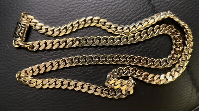 Chapado en Laton ゴールド　D AUTHENTIC GLD SHOP Signature Cuban 20” necklace 6mm Yellow