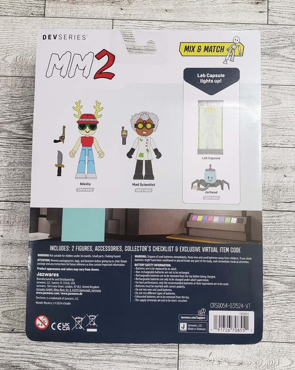 Roblox DEV Series MM2 Research Facility Figure Set Jazwares