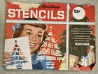 Vintage 1950s Glass Wax Christmas Stencil Designs for Window Gold Seal Co.