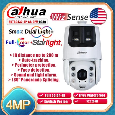 Dahua 32× Zoom Auto-Tracking 4MP Starlight PTZ Camera SDT6C432-4P-GB-APV-0280