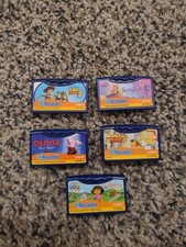 LOT OF 5 VTech V.Reader Learning System Game Cartridges Dora Toy Story Tangled