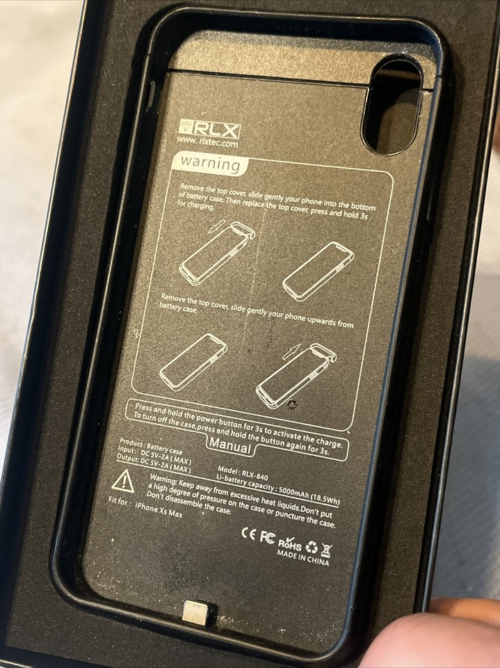 RLX iPhone XS Max Black Battery Case eBay