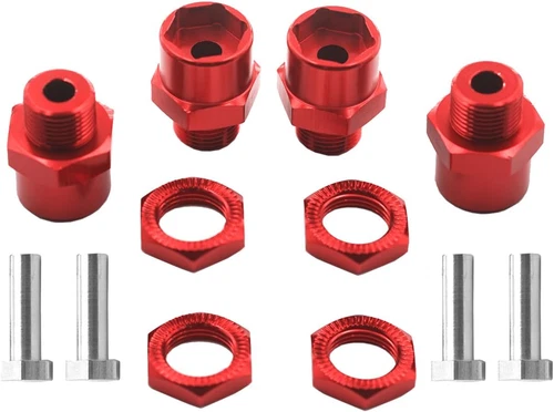 8 Pack Red 1/8 12mm to 17mm Wheel Hex Hub Adapter Extension For 1/10 RC Car - Bild 8 von 10