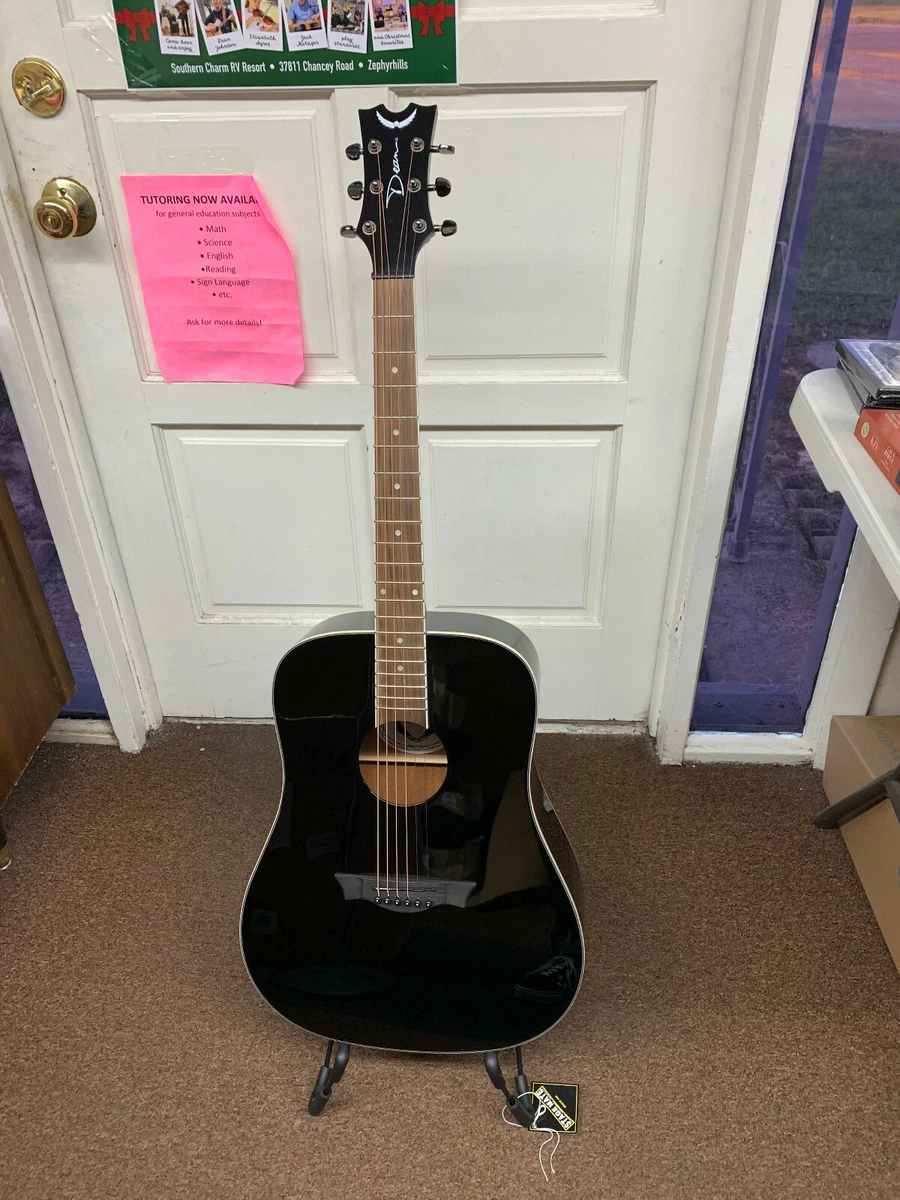 Dean AXS Dreadnought Mahogany Classic Black Acoustic Guitar B stock Local Pick