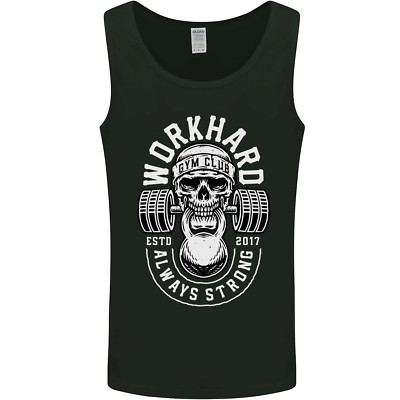 Work Hard Gym Training Top Workout Gewichte Herren Trägershirt Tanktop