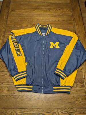 Michigan Wolverines Jacket Coat Men's XL Steve & Barry s Bomber Varsity *READ