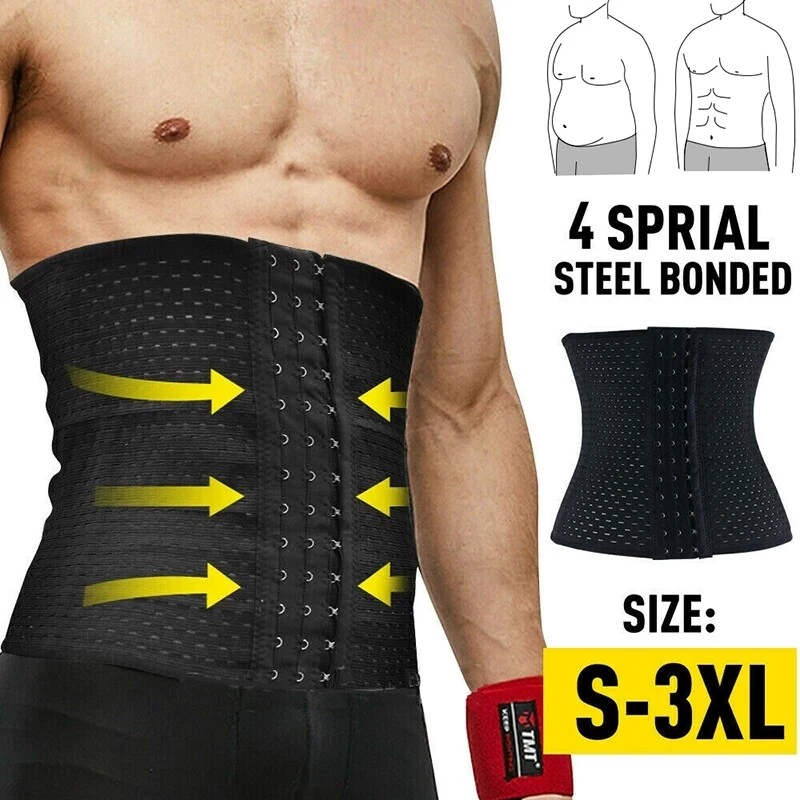 AU Men Fat Burner Control Tummy Tuck Belt Body Shaper Girdle Belly