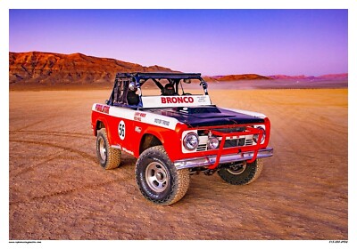 VRHTF VTG STYLE NHRA LARRY MINOR ROD HALL PUROLATOR FORD BRONCO 14''x 20'' POSTER