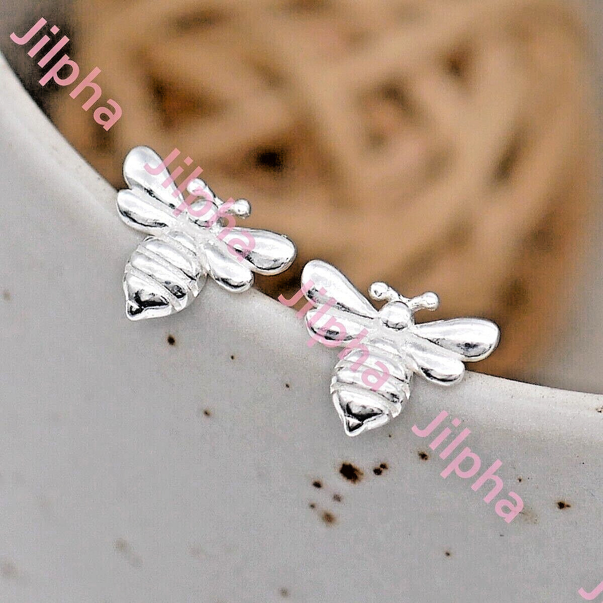 Tiny Bee Stud Sterling Silver Ear Helix Cartilage Piercing