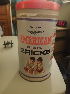 Vintage American Plastic Bricks #715 Halsam 1960s 95% Complete *FREE SHIPPING*
