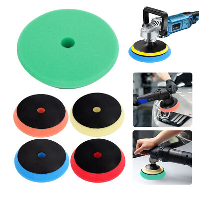 6'' Buffing Polishing Pads 5x Compounding Sponge Pads for Car Buffer Polisher