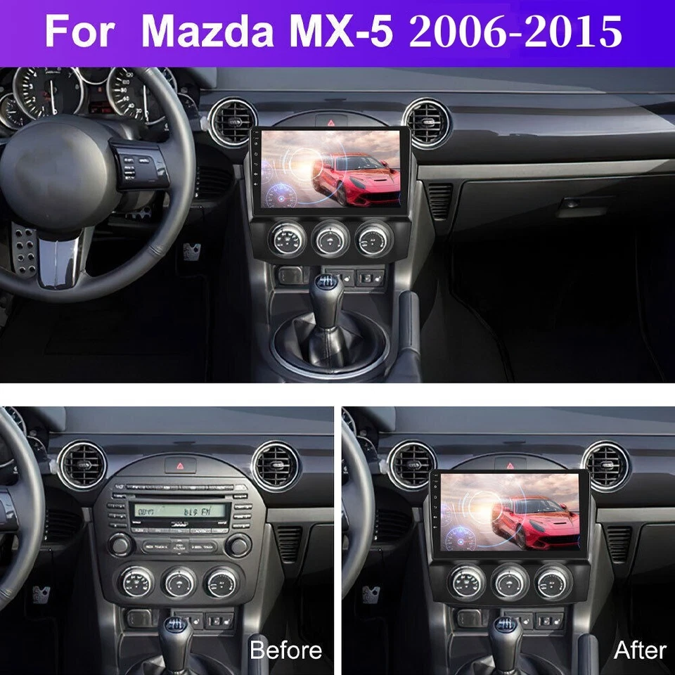 For 2006-2015 Mazda MX-5 Apple Carplay Radio Android 13 GPS NAVI WIFI W/Camera - Изображение 4 из 4