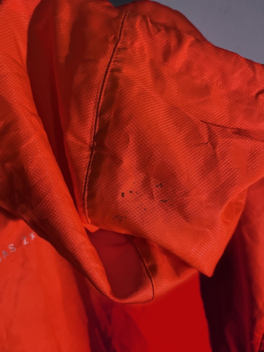 Adidas ZX Men's M Hooded Full-zip Orange Windbreaker -SEE ALL