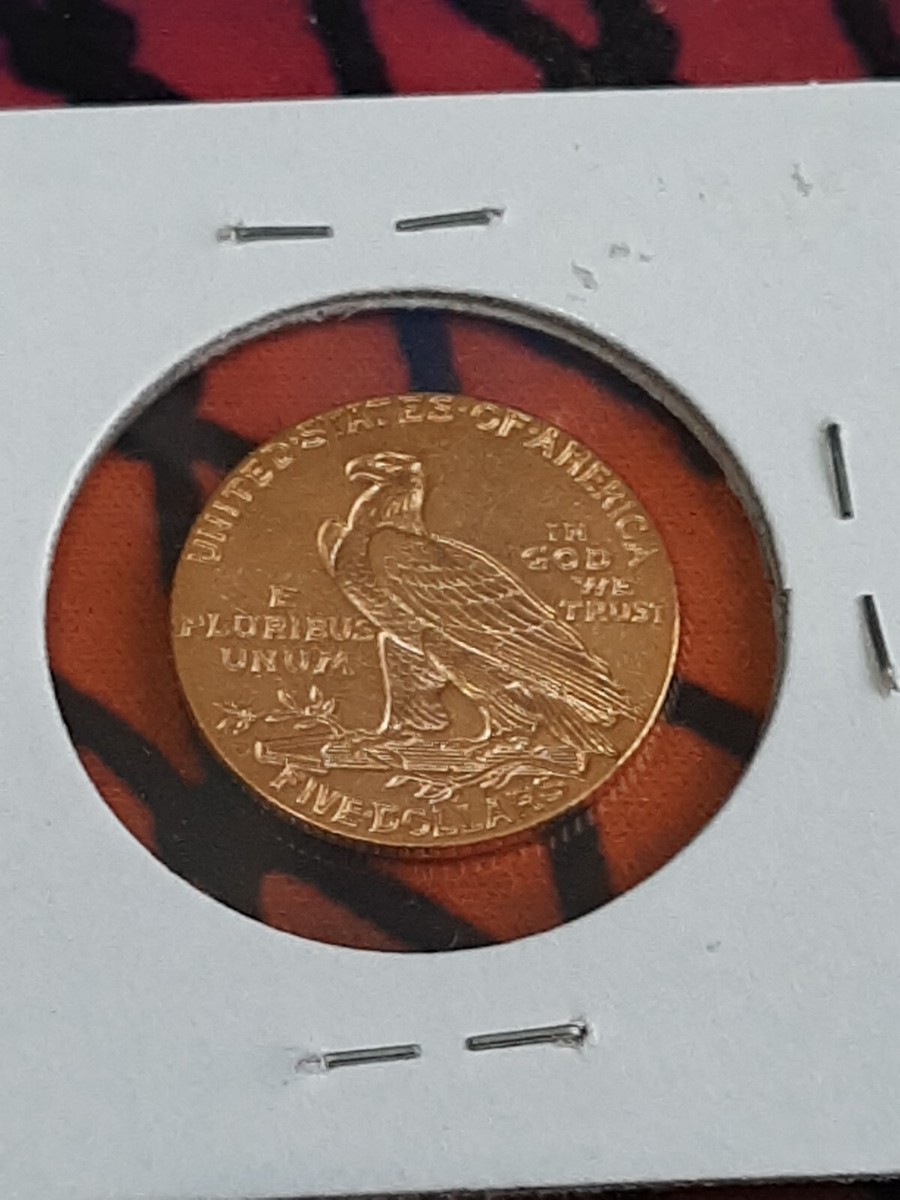1909 $5 インディアンヘッド・ハーフイーグル GOLD COIN $5 DOLLAR HALF EAGLE CHEIF INDIAN HEAD 1909 D LAMINATION