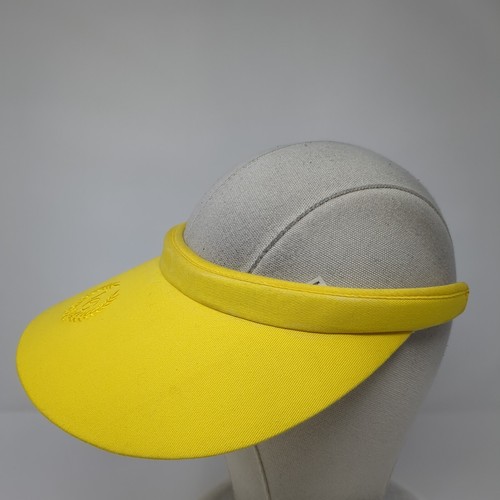Laura Gayle Clip On Sun Visor Hat Yellow One Size Embroidered Wide Brim - Picture 4 of 8