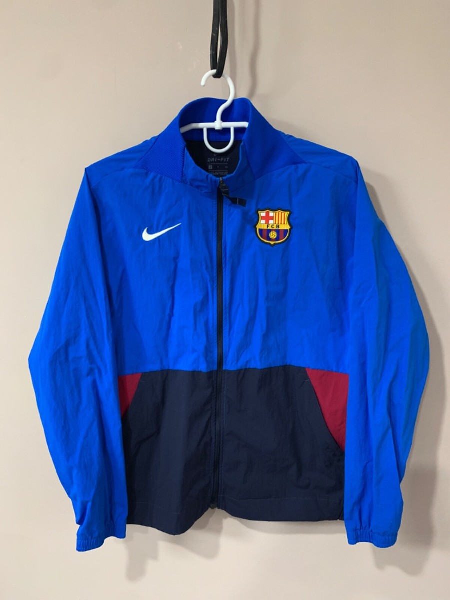 FC Barcelona ナイロンジャケット　Mサイズ Barcelona Training Football Full Zip Jacket Nike Soccer Size S | eBay