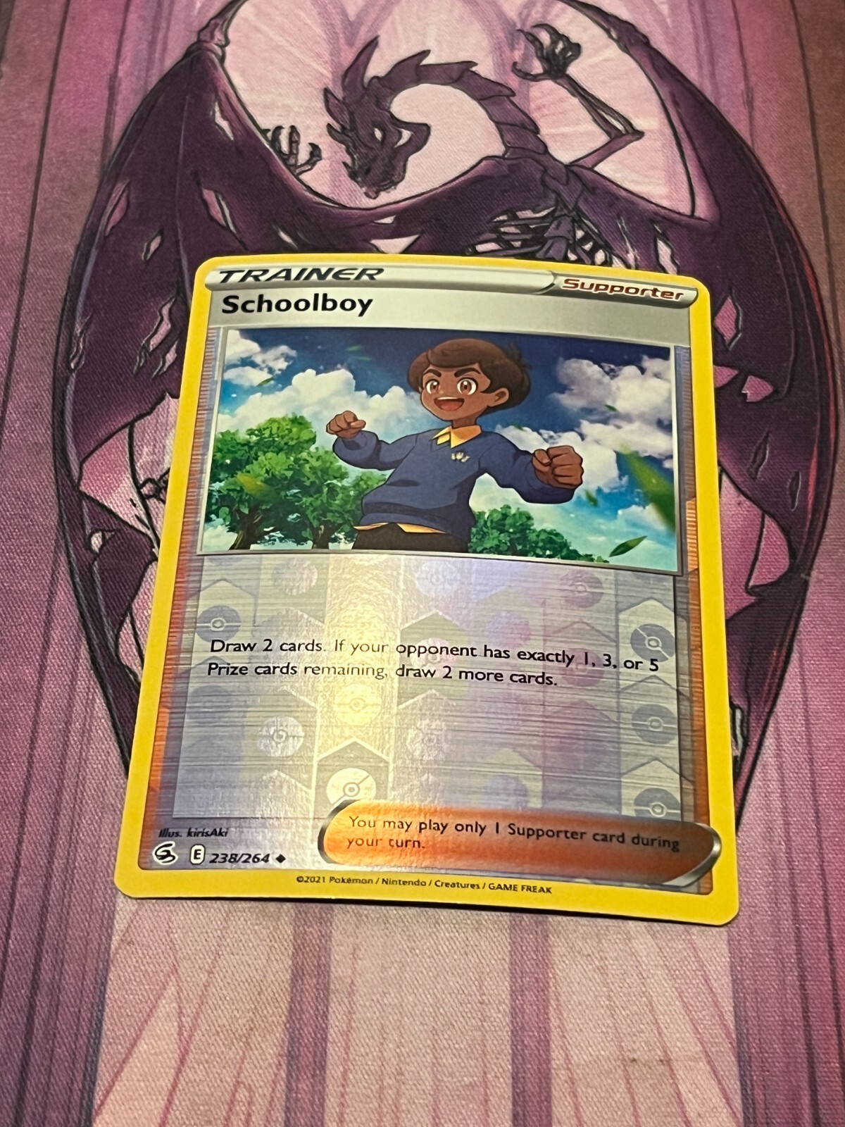 Schoolboy 238/264 Fusion Strike Pokemon Reverse Holo Foil Nice!