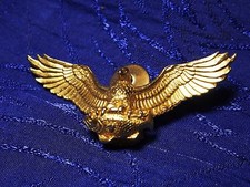 Gold Tone Eagle Lapel Pin