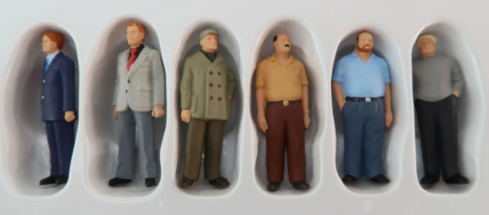 Preiser 68216 Set of 6 Standing Men Figurines Scale 1:50 - Image 2 of 2