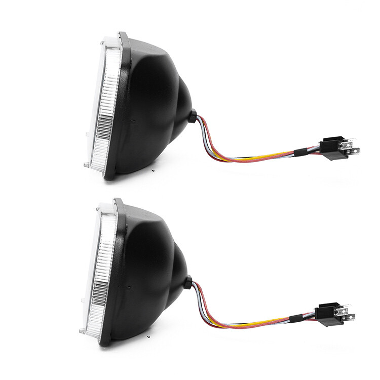 Pair 7x6'' 5x7 LED Headlights DRL For Toyota Celica 1982 -1993 MR2
