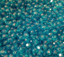 1,000 Pcs 6mm Clear Turquoise Round Crystal Faceted Plastic Acrylic Craft Beads