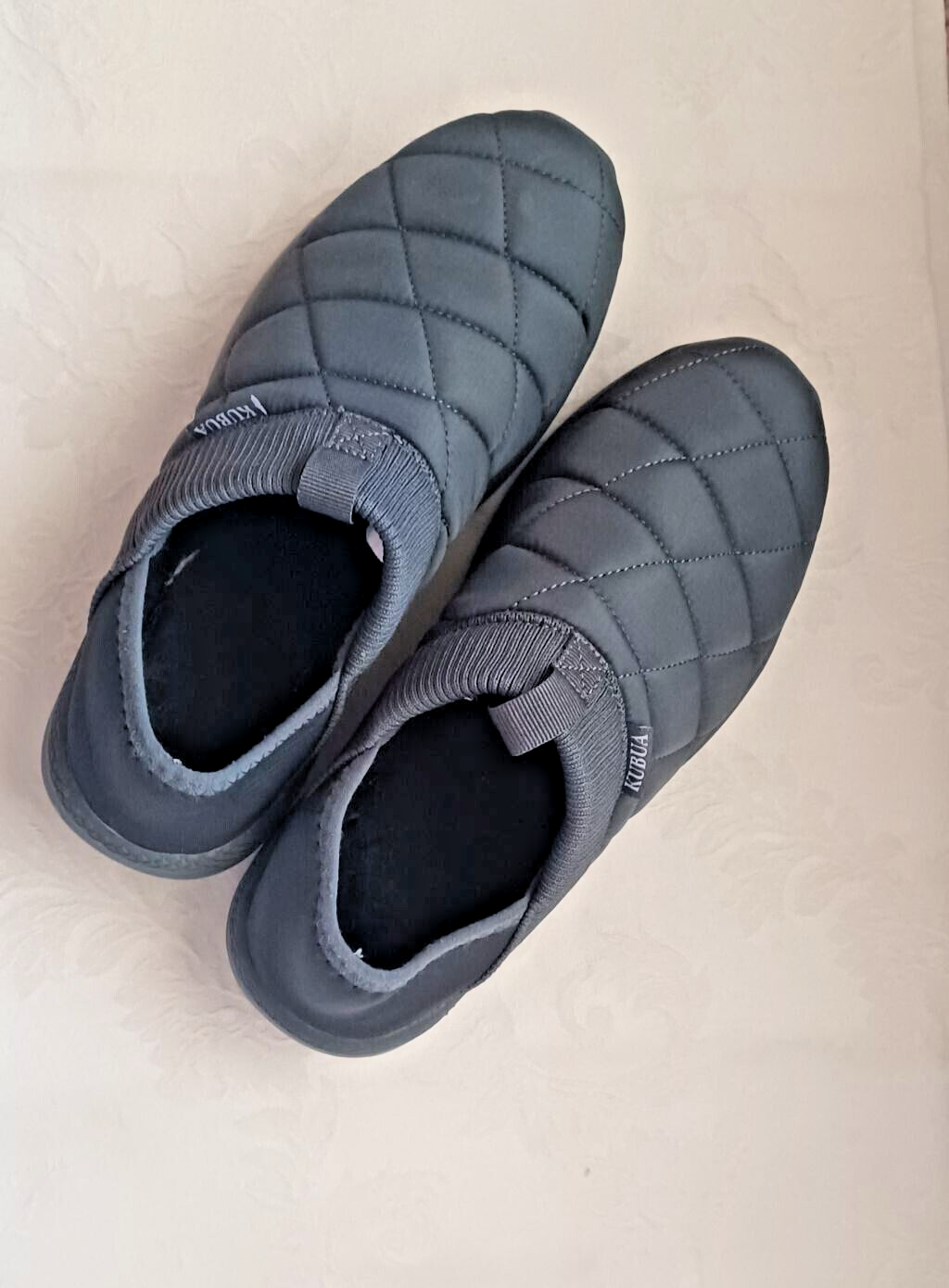 SAOLA Pantofole KUBUA suola rigida interno esterno unisex GRIGIO donna taglia 8 opt slip on