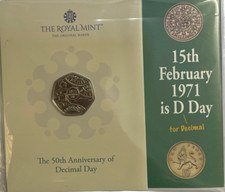 2021 50P- DECIMAL DAY FIFTY PENCE- BRILLIANT UNCIRCULATED - BU - COIN PACK