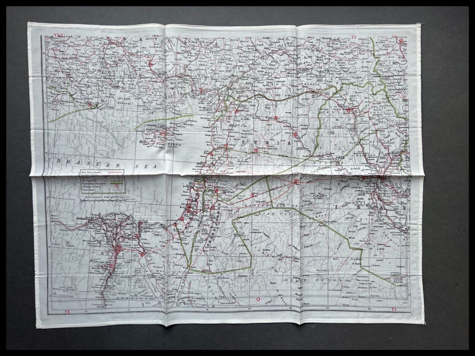 Three WW2 RAF silk escape and evade maps - large size double-sided