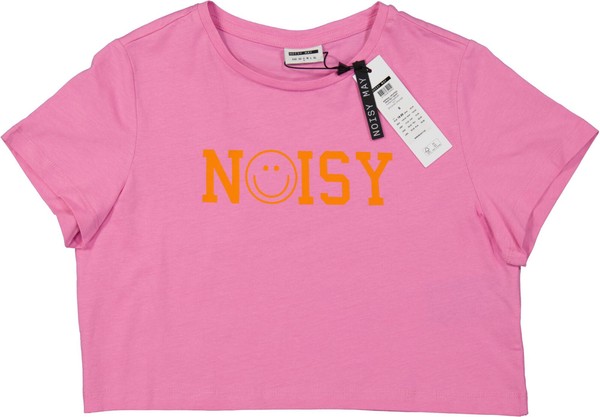 Neu ! Noisy May Damen Crop T-Shirt Pink Gr. S-image