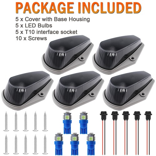 Amber/Smoke Roof Top Cab Marker Lights for Ford F-250 F-350 Pickup 1975-1995 - Picture 65 of 108