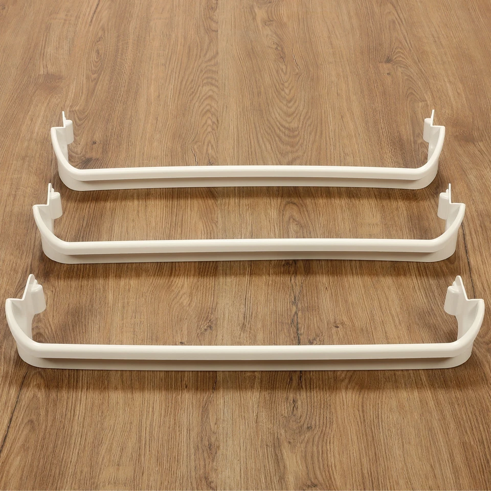Barra de retención de estante de puerta de 3 piezas para refrigerador Frigidaire 240534701 240534901 Foto 3 de 4
