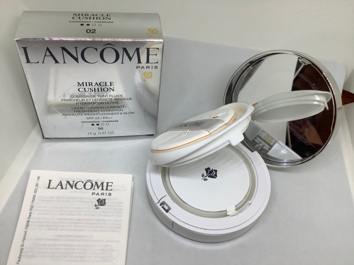 LANCOME PARIS MIRACLE CUSHION 02 BEIGE ROSE COMPACT HYDRATION