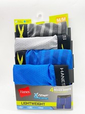 Hanes x Temp Light Weight Boys 4 Tagless Boxer Breifs Size Medium New With Tags
