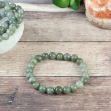 Natural Labradorite Stone Beaded Bracelet Gemstone Stretch Bracelet Handmade