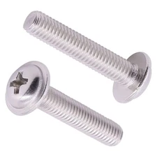 M6-1.0 x 12mm 30 pcs Pan Washer Head Phillps Drive Machine Screws Cross Reces...