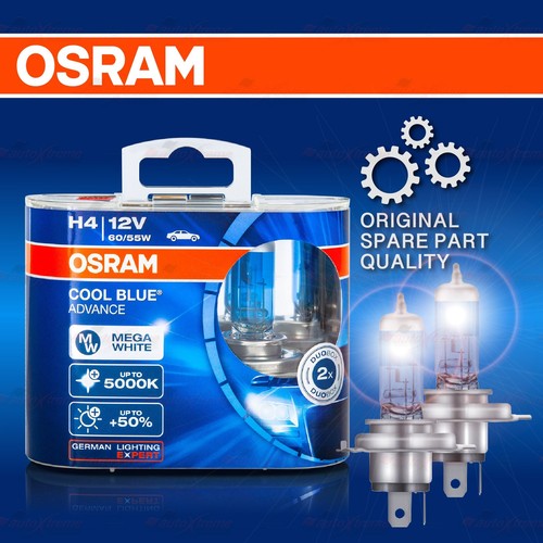 H4 OSRAM COOL BLUE ADVANCE 5000K MEGA White Weiß Look Scheinwerfer Halogen Lampe - Picture 9 of 10