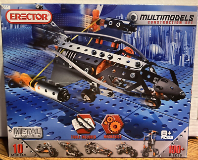 ERECTOR Multimodel Building Construction Set #5550 - 10 IN 1