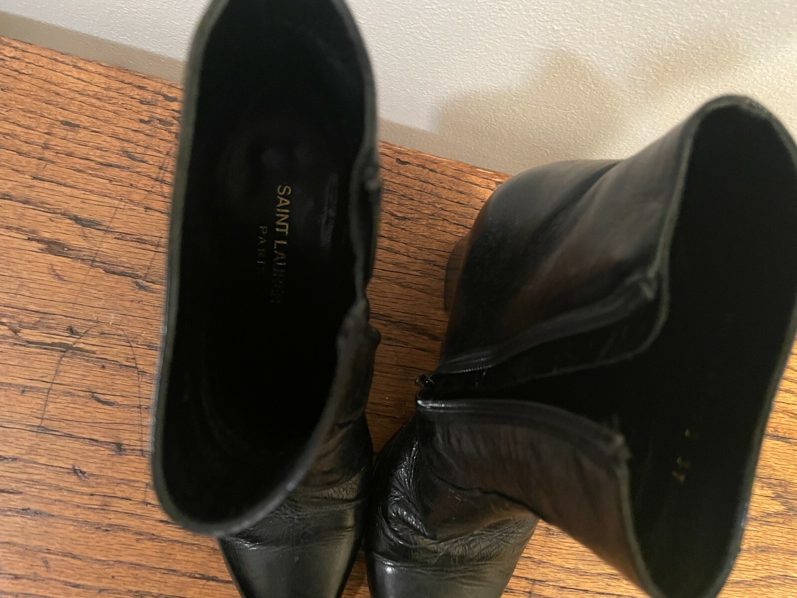 Stivaletti western in pelle Saint Laurent neri 37 cerniera