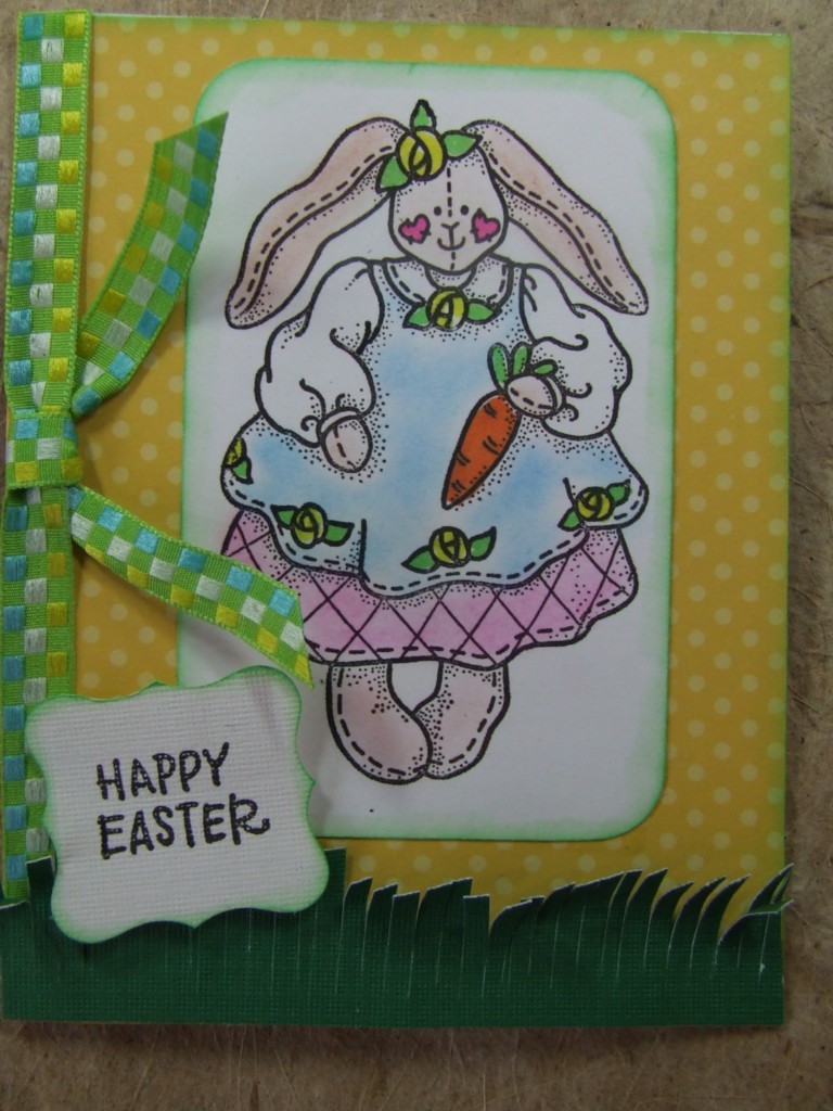 Handmade HAPPY EASTER Card HANDPAINTED BUNNY Using Stampin Up! Pop Up ...