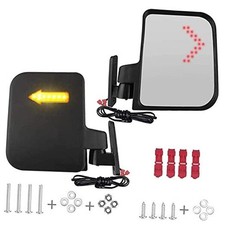 Golf Cart Mirror Universal Golf Cart Side Mirrors with LED Turn Signal Light