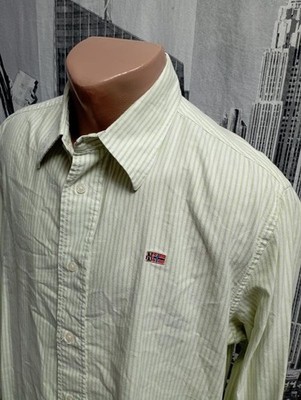 Men Napapijri shirt green cotton 42/XL/50