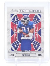 TIKI BARBER 2024 ABSOLUTE FOOTBALL DRAFT DIAMONDS PATCH #DDJ-TBR Q7061