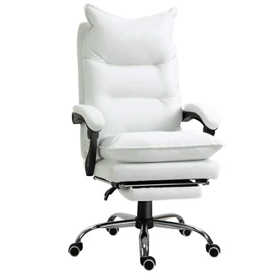 Vinsetto Fauteuil de bureau 72x66x130cm Blanc - Photo 1/4