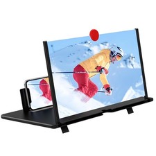 16" 3D HD Mobile Phone Screen Magnifier Projector Enlarger Foldable Stand Black
