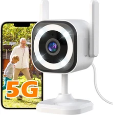 5G Camera for Home Security, 2K Outdoor/Indoor Security Cameras, Baby Monitor Ca