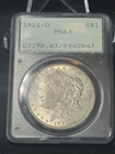1921-D Morgan Silver Dollar MS63 Rattler
